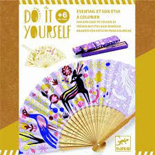 ABANICO CON ESTUCHE PARA COLOREAR
