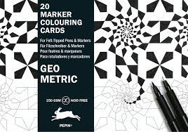 20COLOURING CARDS GEOMETRIC