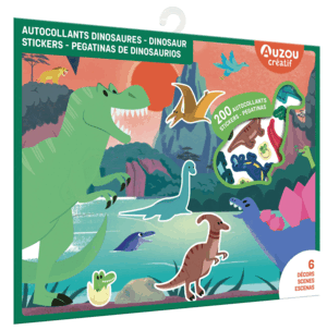 PEGATINAS DE DINOSAURIOS. ESTUCHE DE ARTISTA